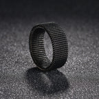 Fashion Elastic Mesh Chain Rings Titanium Stainless Steel Rings For Men Women Wedding Engagement Men Rings Punk Jewelry Gifts