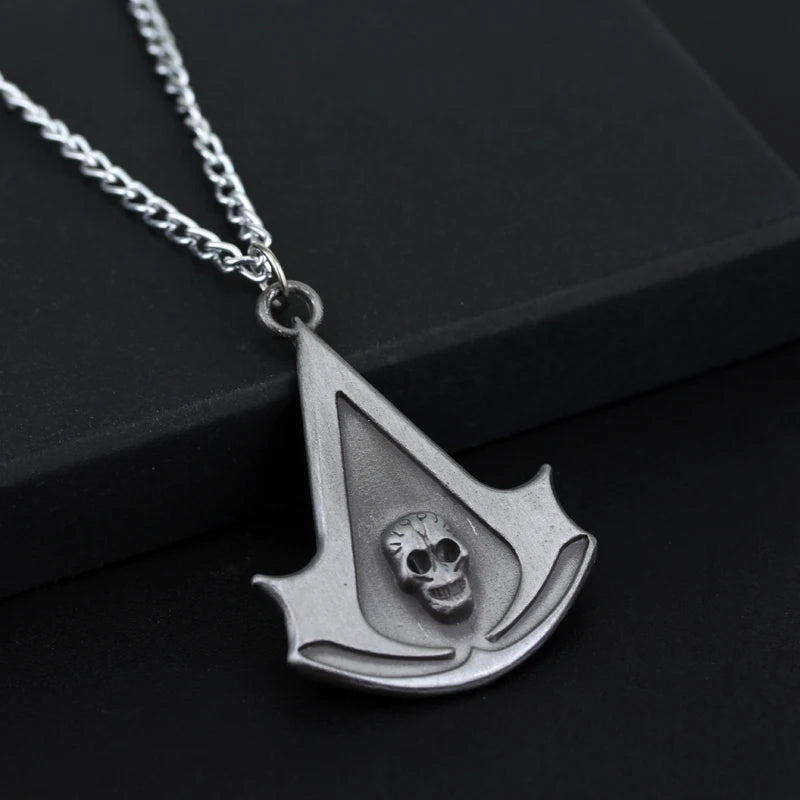 Fashion Metal Alloy Assassins Ezio Cosplay Pendant Necklace Knights Templar Iron Cross Necklaces For Men Women Connor