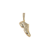 Iced Out Sneaker Pendant Necklace — CZ Gold