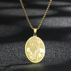 Lion of Judah Coin Pendant Necklace