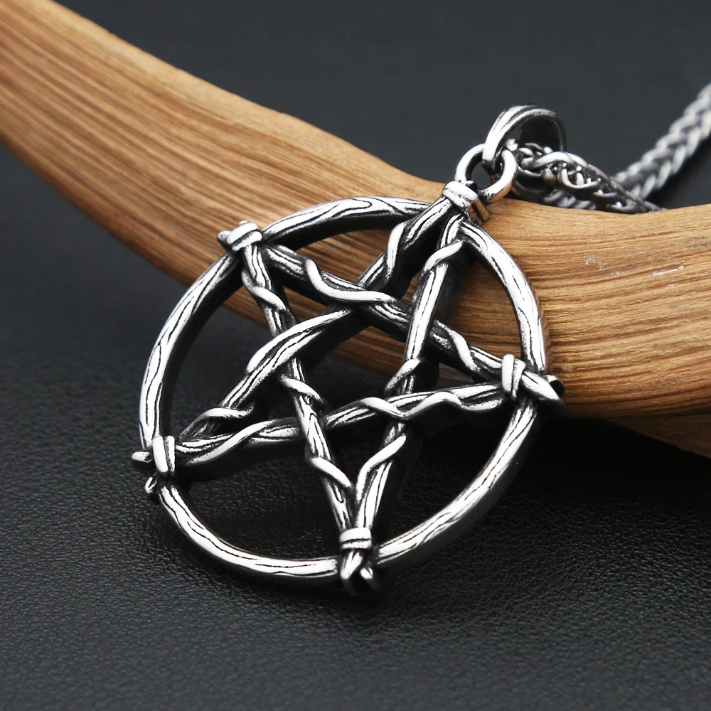 Star Steel Pendant Vintage David Punk Pentagram