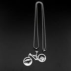 Mountain Bike Pendant Necklace — Stainless Steel