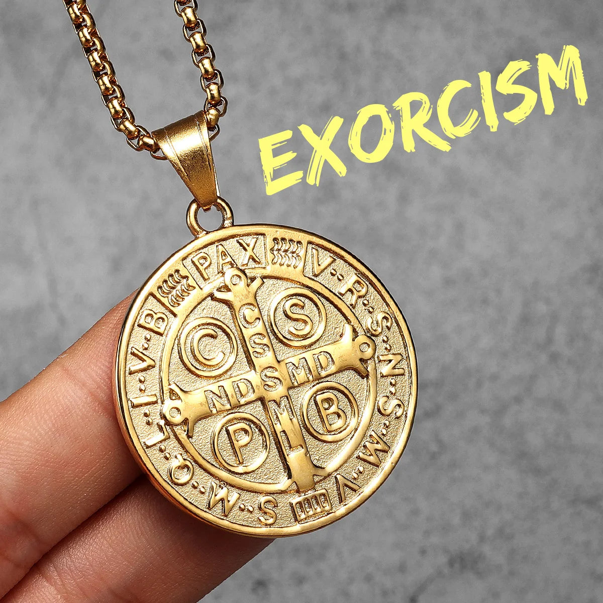 St. Benedict Pendant Necklace — Stainless Steel