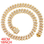 Men Initial Name Pendant Necklace with Hip Hop Iced Out Rhinestone Paved Cuban Link Chain Necklace Fashion Birthday