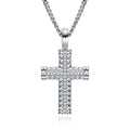 Iced Out Cross Pendant — 925 Silver