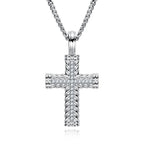 Iced Out Cross Pendant — 925 Silver