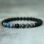 Noter Minimalist Beaded Bracelet For Men 6mm Hematite Onyx Tiger Eyes Stone Braclet Leisure Accessories Pulseras Para