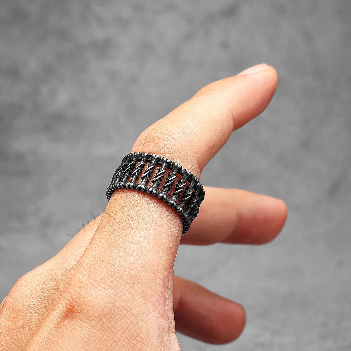 Gothic Bone Ring — Stainless Steel