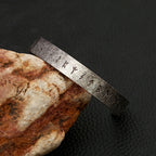Viking Rune Open Bracelet — 316L Stainless Steel