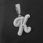 Iced Out Letter Pendant Name Statement