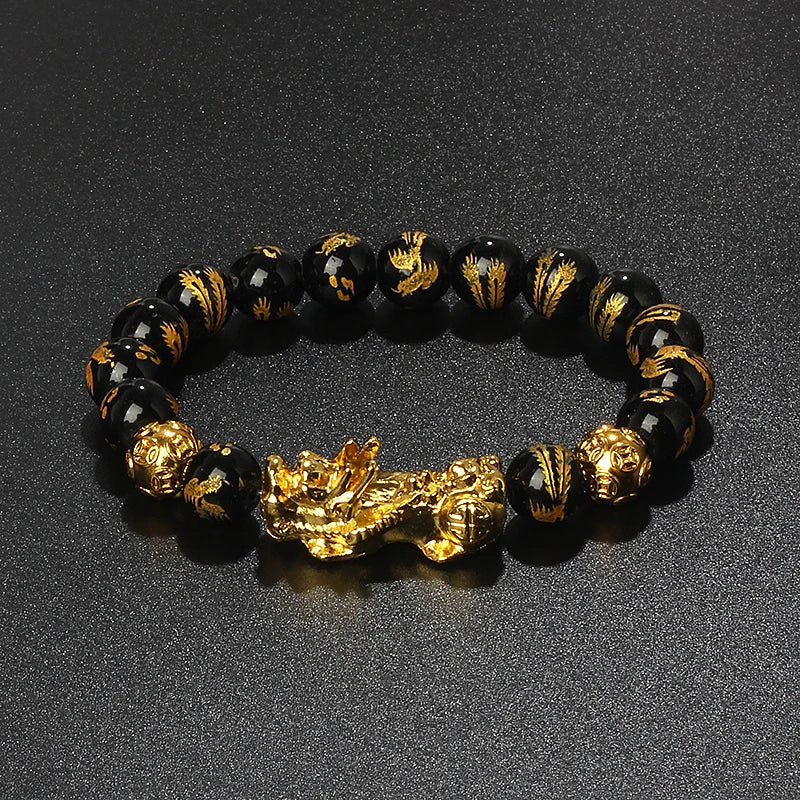 Color-Changing Natural Stone Pi Xiu Beaded Bracelet