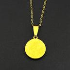 Stainless Steel Egyptian Eyes Hieroglyph Chain Necklace for Women Men Gold Color Eye of Ra Horus Symbol Pendant Necklace Jewelry