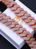 Iced Out Cuban Chain Necklace Stainless Steel 25MM