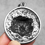 Viking Bear Head Claw Coin Pendant Necklace — Stainless Steel
