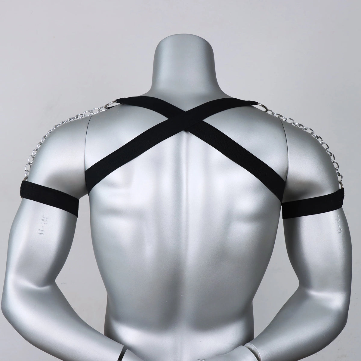 Punk Adjustable Chest Harness Chain — Black-Tone