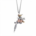 Barbell Fitness Pendant Necklace — Stainless Steel