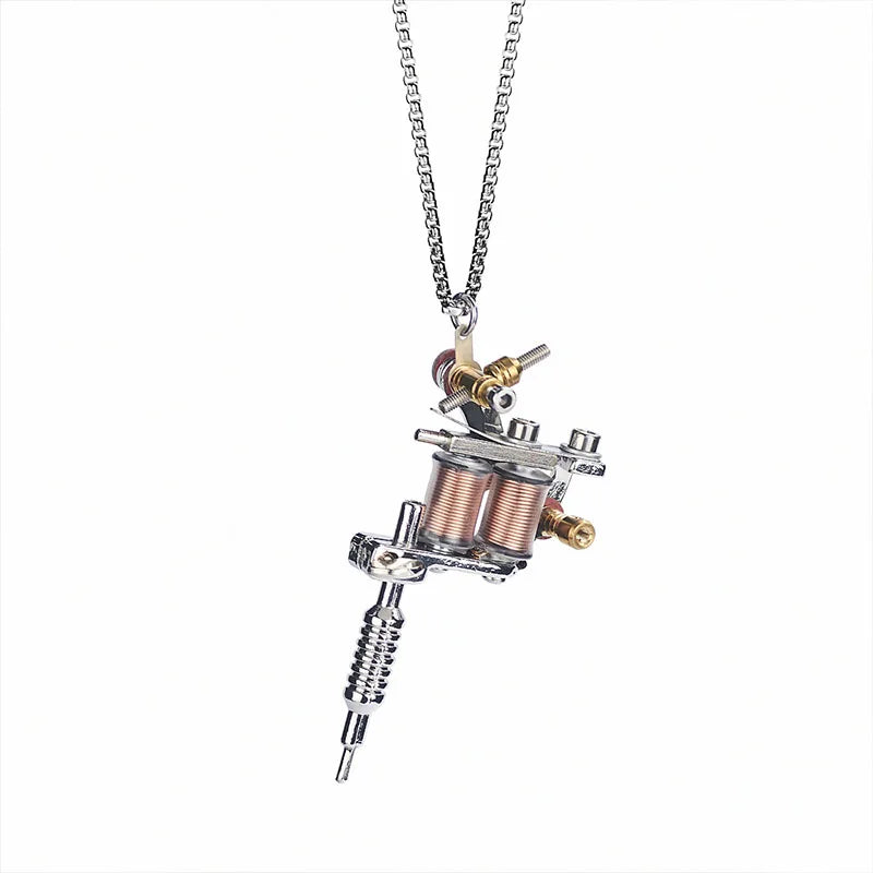 Barbell Fitness Pendant Necklace — Stainless Steel