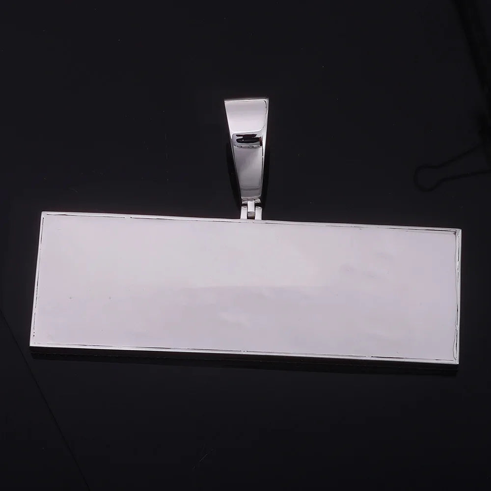 Iced Out Letter Pendant Necklace 925 Silver