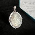 Virgin Mary Silver Pendant Necklace