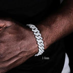 Iced Out Cuban Bracelet Stainless Steel 14MM Miami