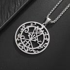 Lucifer Pentagram Medal Pendant — Stainless Steel