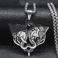 Egyptian Double-Headed Elephant Pendant Necklace