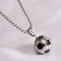 Football Soccer Steel Pendant 316L Necklace