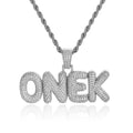 Iced Out Letter Pendant Necklace Name