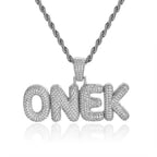 Iced Out Letter Pendant Necklace Name