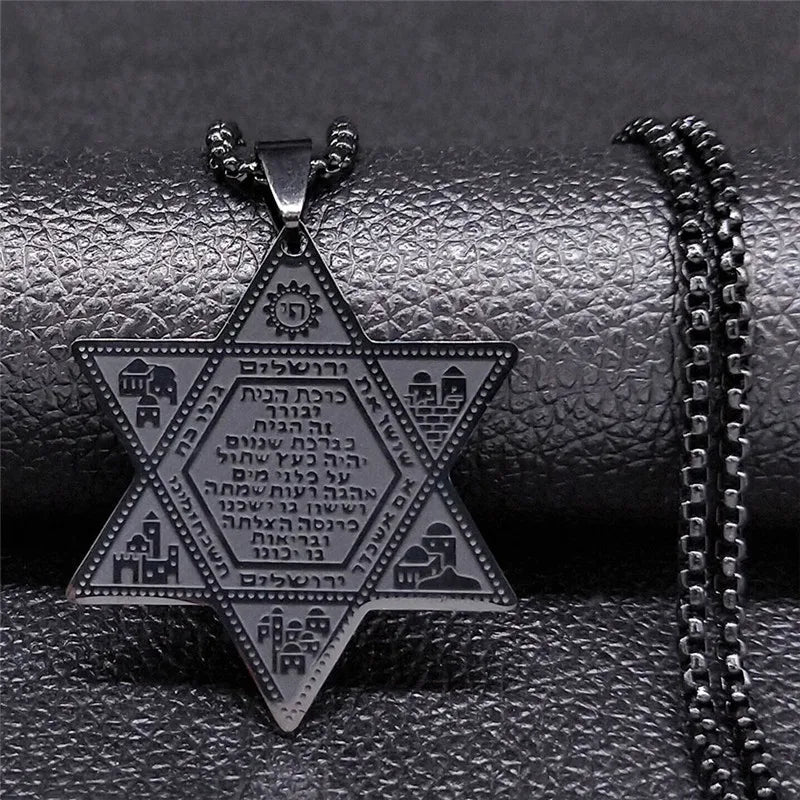 Star of David Solomon Necklace — Stainless Steel