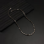 Black Hematite Golden Spacer Beads Necklace for Men and Women