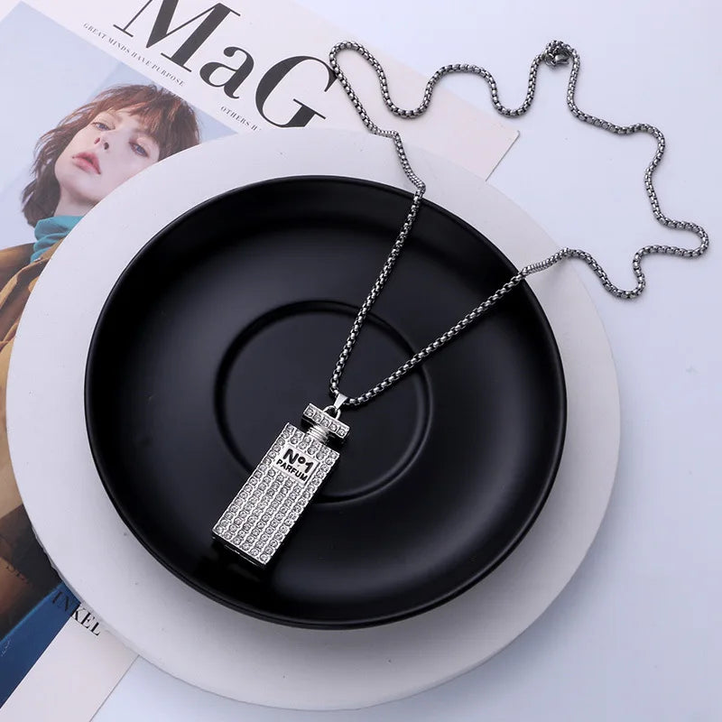 Steel Chain Perfume Bottle Small Crowd Versatile