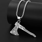New Punk Retro Nordic Style Viking Tomahawk Titanium Steel Pendant Necklace Charm Men Jewelry Gift Wholesale