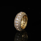 Cuban Ring Iced Out Stainless Steel 5-Row