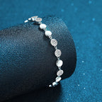 Luxury Solid Platinum PT950 White Diamond Bracelet Women's Light Luxury Exquisite Bracelet