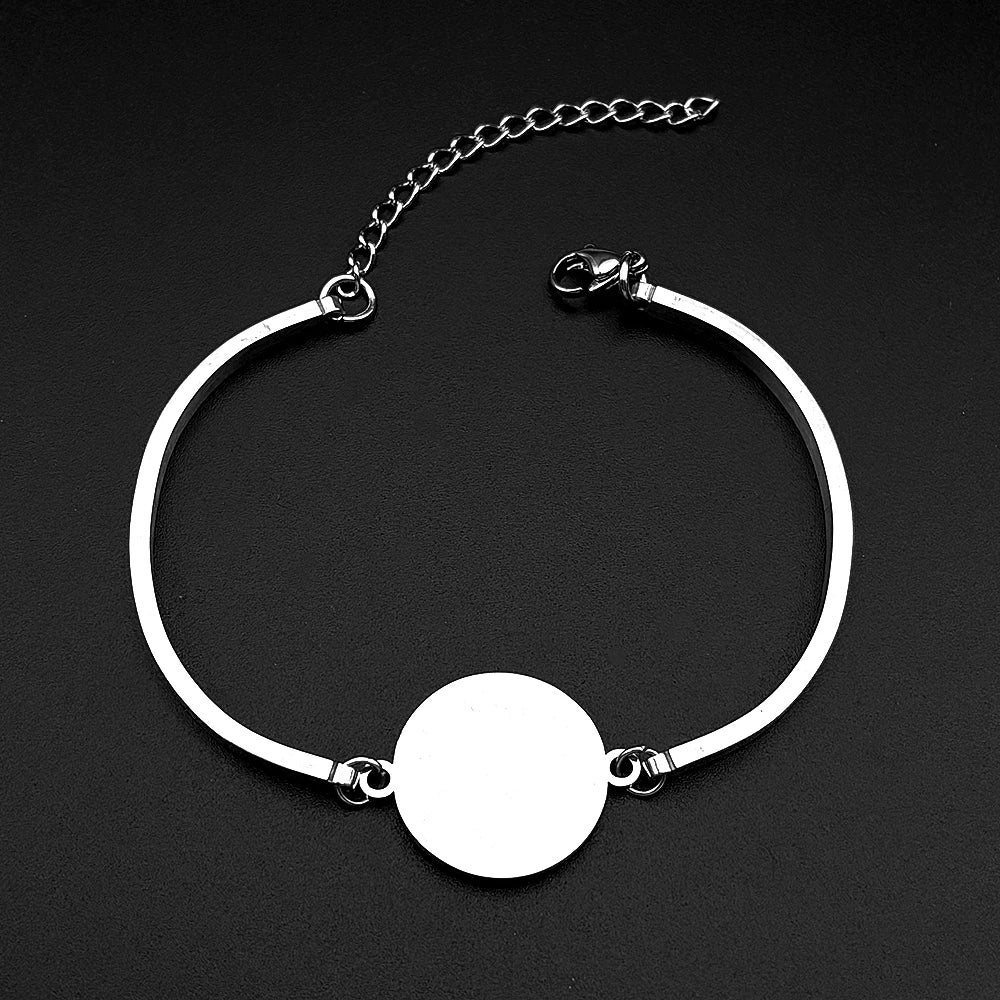 Seven Archangels Stainless Steel Bracelet for Women Men Seal of Solomon Talisman Christian Adjustable Hand Chain