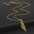 My Shape Palestine Map Pendant Necklaces for Women Men Stainless Steel Hollow Map Necklace Choker Chain Male Jewelry Wholesale