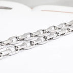 Men Thick Rectangle Paperclip Link Choker Necklace 316L Stainless Steel No Pendant Minimalist Hop Street Layer Neck Jewelry