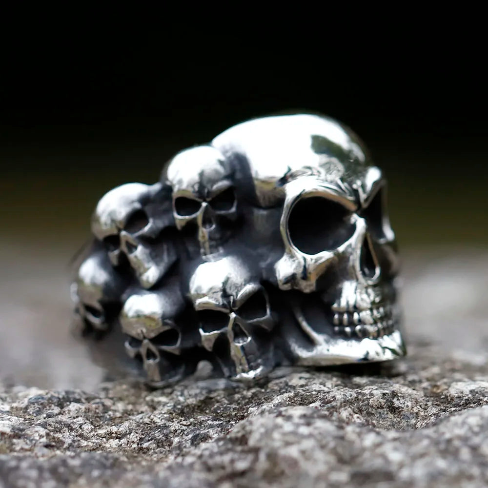 Vintage Punk Skull Ring — Stainless Steel