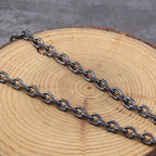 "Algiz"Rune Iron Color Viking spear Pendant Necklace with Stainless Steel Chain As Men Gift with wooden box