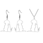 My Shape Hugging Puppy Kitten Necklace for Women Stainless Steel Pendant Chain Animal Cat Dog Jewelry Pets Lovers Gifts