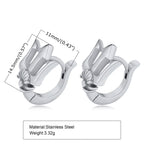 Trident Neptune Hoop Earrings — Stainless Steel