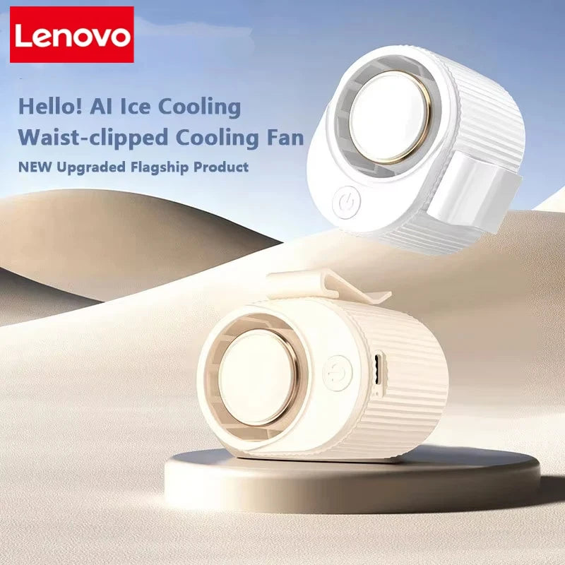 Lenovo Waist Fan Portable Air-Conditioner Personal Cooling Clip on Fan for Outdoor Sports Travel Office Workers Summer