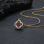 Stylish Men Petal Charms Necklace,Waterproof Stainless Steel Luck Leaf Pendant,Birthday Anniversary Father Gift for Him