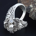 Skull Motorcycle Ring — 925 Silver
