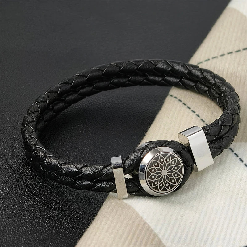 New personalized Wanjia European and American bracelet MB bracelet woven stainless steel men's bracelet