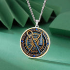 Dawapara Crook and Flail Pendant Necklace Ancient Egyptian Mythology Totem Symbol of Strength Stainless Steel Jewelry