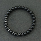 Noter Men Bracelet High Quality Black Frosted Stone Strand Braslet Gifts For Boyfriend Husband Hematite Healing Braclet Pulsera