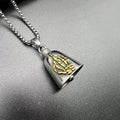 Moto Bell Steel Pendant Retro Skeleton Palm Middle