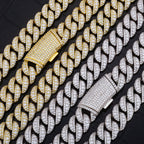 Iced Out Cuban Chain Necklace Stainless Steel 11MM